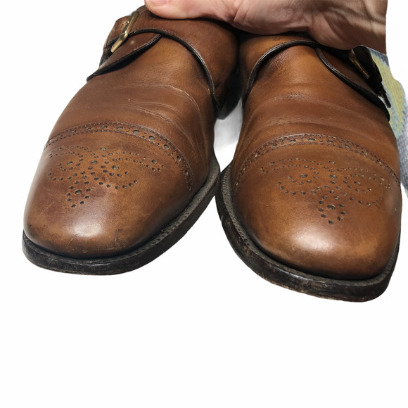 Salvatore Ferragamo Monk Strap Buckle Leather Shoe main image 11